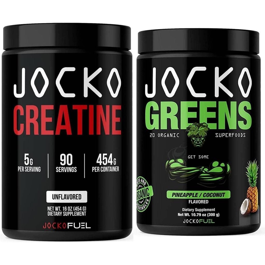 Jocko Fuel Greens & Creatine Bundle - Greens & er Powder + Creatine Powder
