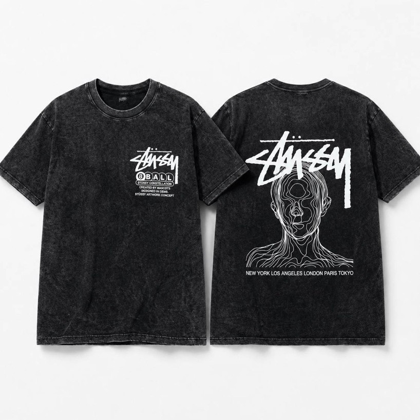 เสื้อยืดฟอกดำ Oversize ผ้าคอตตอน