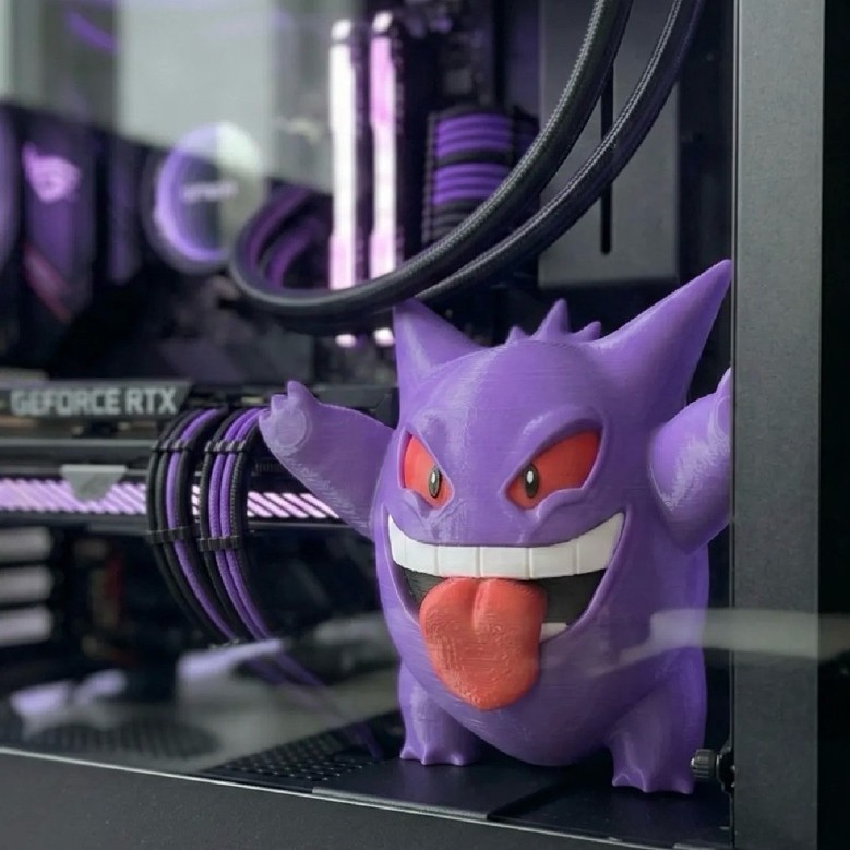 Gengar Window Cling PC กระจกตกแต่งรุ่น & Setup Corner - Gengar Window Clinger Display Figure