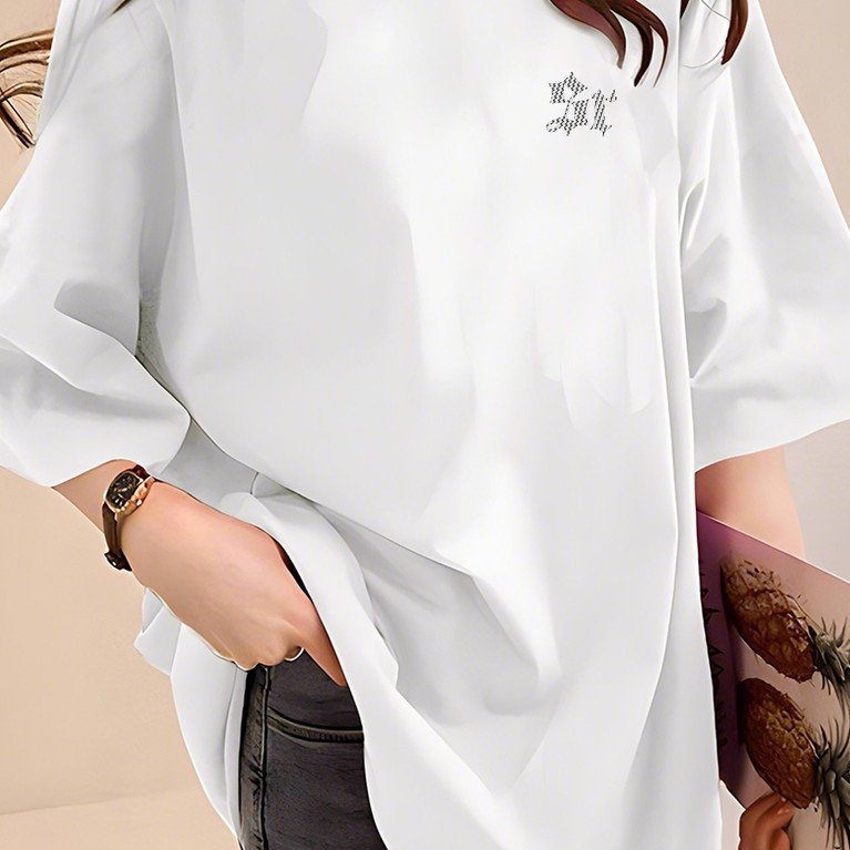 2S337 T เสื้อ Baju Perempuan สไตล์ Tshirt ผู้หญิง Crop Top สไตล์เกาหลีผู้หญิง Seluar เสื้อผ้า Plus ข
