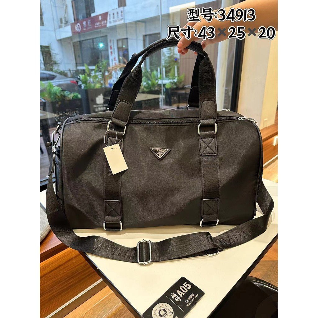 2026Prada กระเป๋า/Prada กระเป๋าสะพายผู้ชายผู้หญิงกระเป๋าแม่ Dumpling กระเป๋า Tote กระเป๋า Preppy สไต