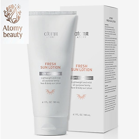 Atomy Fresh Sun Lotion [180ml] SPF50+ PA++++ Mineral Sunscreen Face Body Jumbo Size K-Beauty