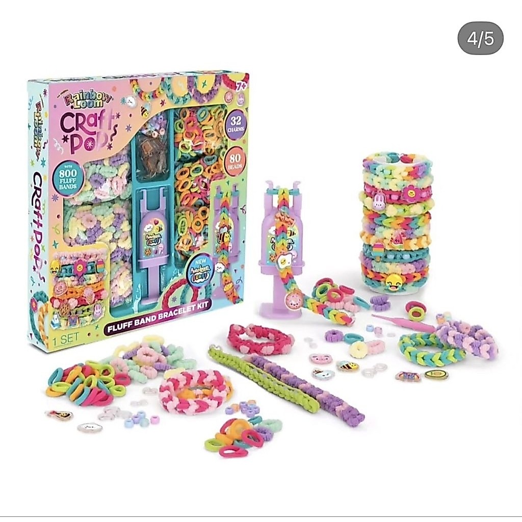 Rainbow Loom Craft’s Dots – Fluff Band Bracelet Kit 🌈✨