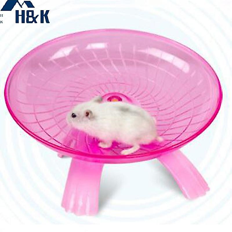 [H&K] สัตว์เลี้ยงหนูแฮมสเตอร์จานบินออกกําลังกายกระรอกล้อหนูแฮมสเตอร์เมาส์วิ่งแผ่นดิสก์ {th}