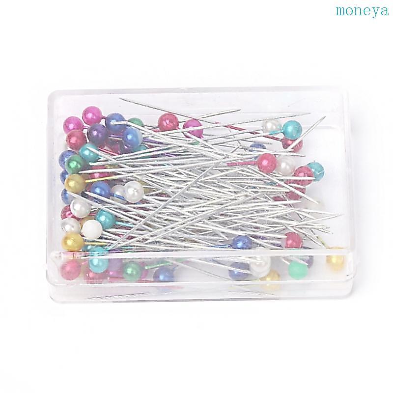 Mya Location Pins 100 ชิ้นชุดหัวสีหมุดตรง Travel Map Fixing เครื่องมือ