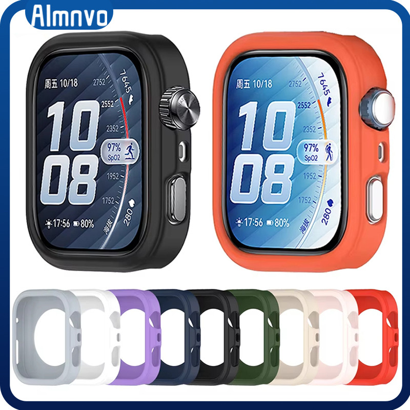 เคสซิลิโคนอ่อน for Huawei Watch Fit 4/4 Pro Anti Gores ฟิล์มกันชนฝาครอบอุปกรณ์เสริม for Smartwatch Huawei Fit 3