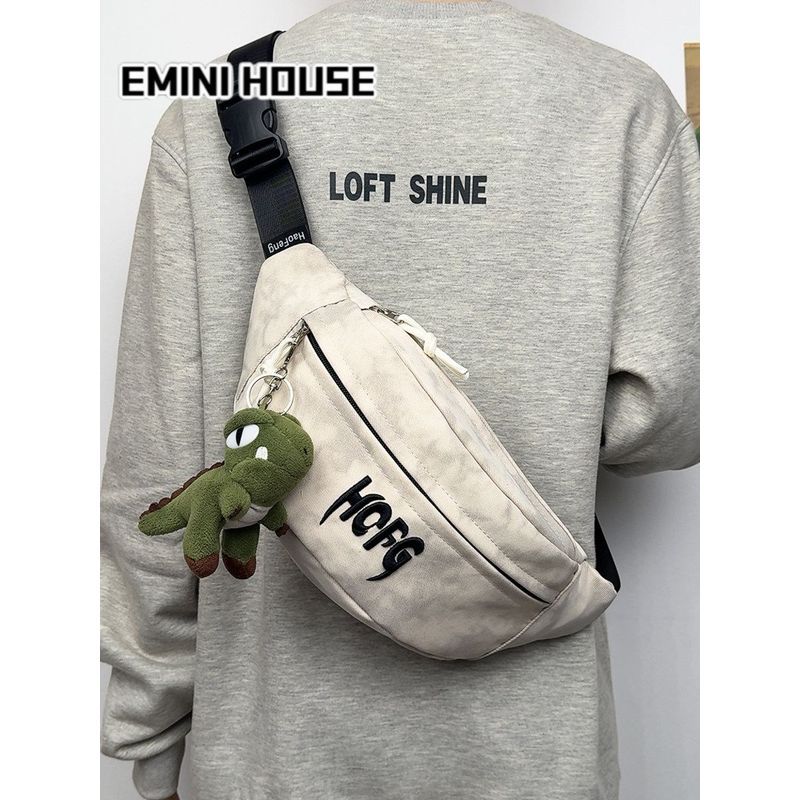 [EMINI HOUSE] กระเป๋าคาดหน้าอก Men Women Street Wear Messenger กระเป๋าเป้สะพายหลังขนาดเล็ก Unisex กร