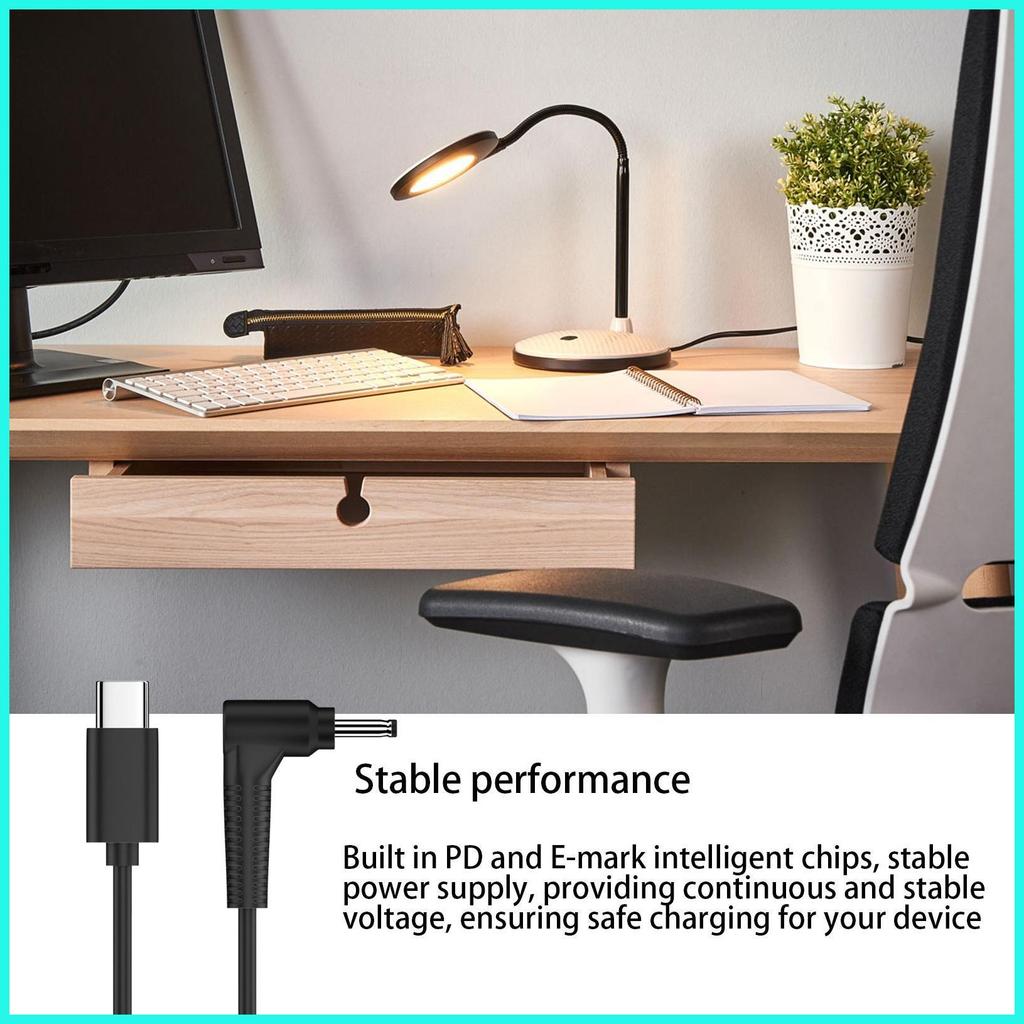 USB C ถึง DC USB C ถึง DC สายไฟ 65W 4.92ft USB PD to DC Converter สายไฟประเภท C ชาย DC สายไฟสําหรับ 