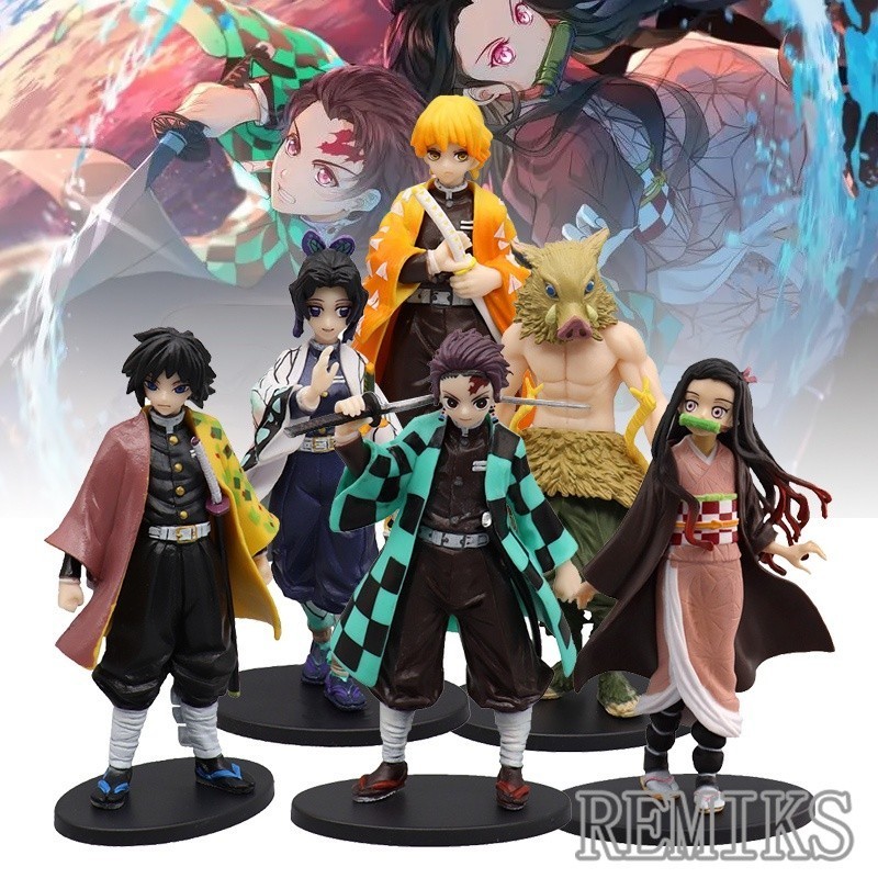 Action Figure Demon Slayer Kanjirou Kimetsu ไม่มี Yaiba Nezuko Zenitsu PVC Action Figure มังงะของเล่