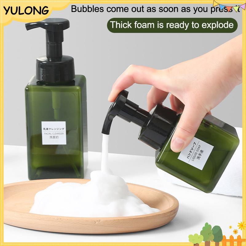 YU สบู่ Despenser แบบพกพาโฟมปั๊มขวด 250/450/650ml ด้วยตนเองกดสบู่ Foaming Mousses Liquid เจลอาบน้ําห้องน้ํา Botting NG