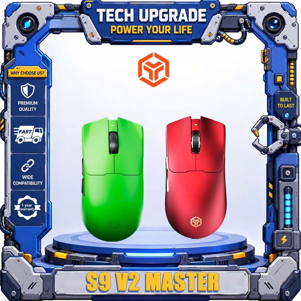 EWEADN S9V2 สามโหมด PAW3955 น้ําหนักเบา dual 8k คอมพิวเตอร์ประสิทธิภาพสูงสํานักงานวิดีโอเกมเมาส์ไร้ส