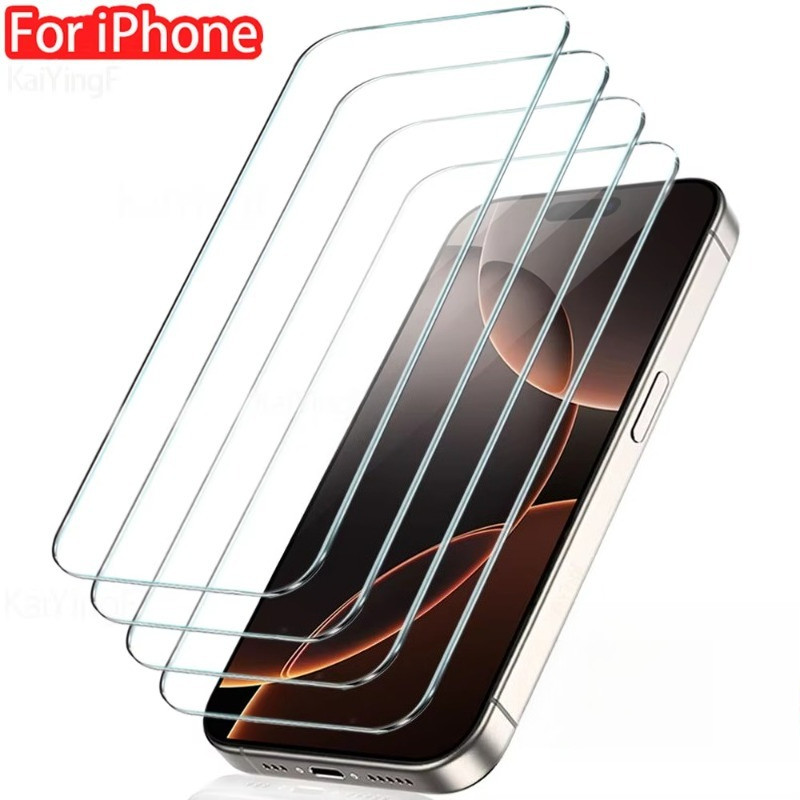 2 in 1 สําหรับ iPhone 17e Air 17 16e 16 Plus Pro Max HD ฟิล์มกระจกนิรภัยใส + คาร์บอนไฟเบอร์ฟิล์มด้าน