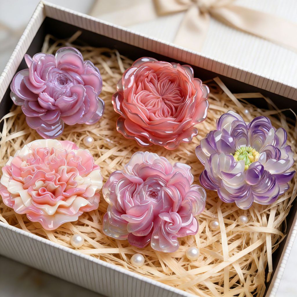 พิมพ์ซิลิโคนดอกไม้ สำหรับมูสเค้ก เทียน เรซิ่น และเบเกอรี่ DIY ลายดอกไม้สวยงาม