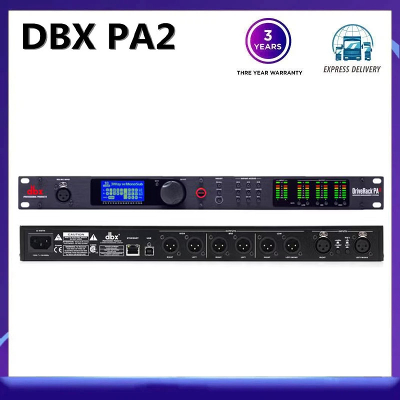DBX PA2 DriveRackTMPA2 2-input 6-in-six-out stage โปรเซสเซอร์เสียงดิจิตอล