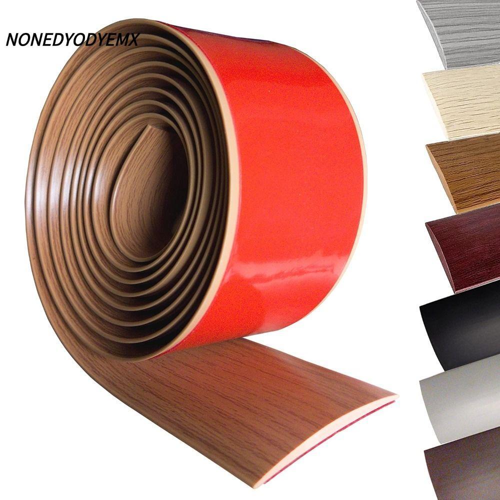 NNNEDYEMX แถบเปลี่ยนพื้น, ฝาครอบเกณฑ์ที่ทนต่อการสึกหรอแบบมีกาวในตัว, แถบตัดได้ PVC แบนในครัวเรือน
