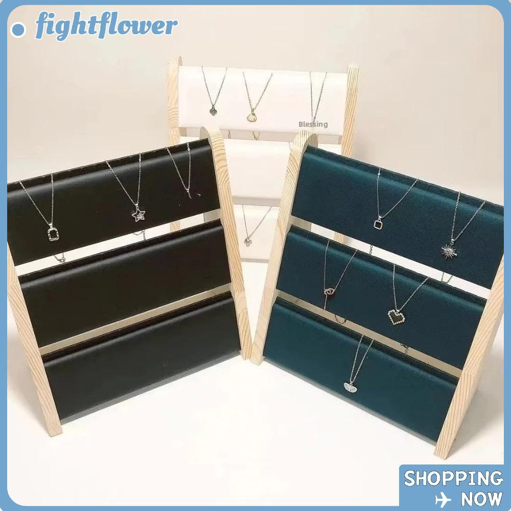 ขาตั้งโชว์สร้อยคอ FIGHT, ขาตั้งโชว์เครื่องประดับไม้ไม้ไผ่สี่เหลี่ยมผืนผ้า, ถาดโชว์, ที่วางเครื่องประดับ 3 ชั้น, ที่เก็บเครื่องประดับ
