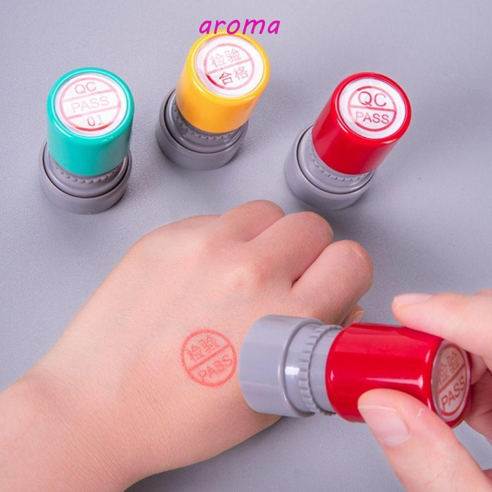 AROMA QA QC Inspect Stamp, Self-Inking Time-s Quality PASS Stamp, Portable IQC FQC สลักคุณภาพ Inspec
