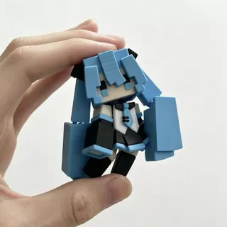 คีย์เชนพิมพ์ 3D พิกเซล Hatsune Miku & Teto – น่ารักติดกระเป๋า ของขวัญวันเกิด (เลือก Miku / Teto)