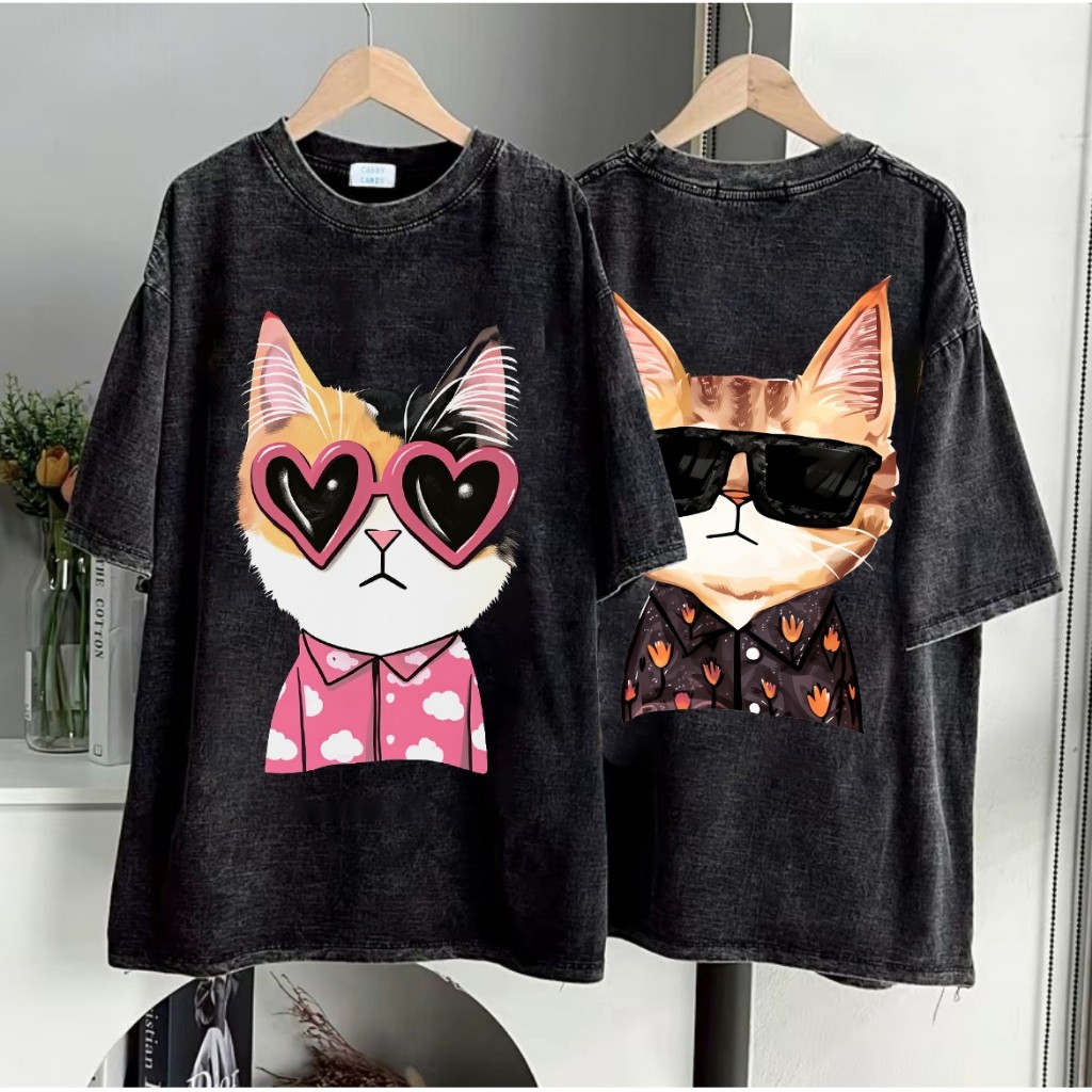 เสื้อยืดสไตล์สตรีทอเมริกันแบบใหม่ ทำจากผ้าฝ้าย 100% ผ่านการซักแล้ว มีไซส์ M-5XL ใส่ได้ทั้งชายและหญิง คอกลม พิมพ์ลายสกรีน