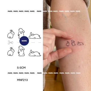 Mars TattooNEW Technology Magic, Long Lasting 2 สัปดาห์, รอยสักกึ่งถาวร, รอยสักชั่วคราว, สติ๊กเกอร์รอยสัก, ปลอม,"กระต่ายน่ารัก", MNF213