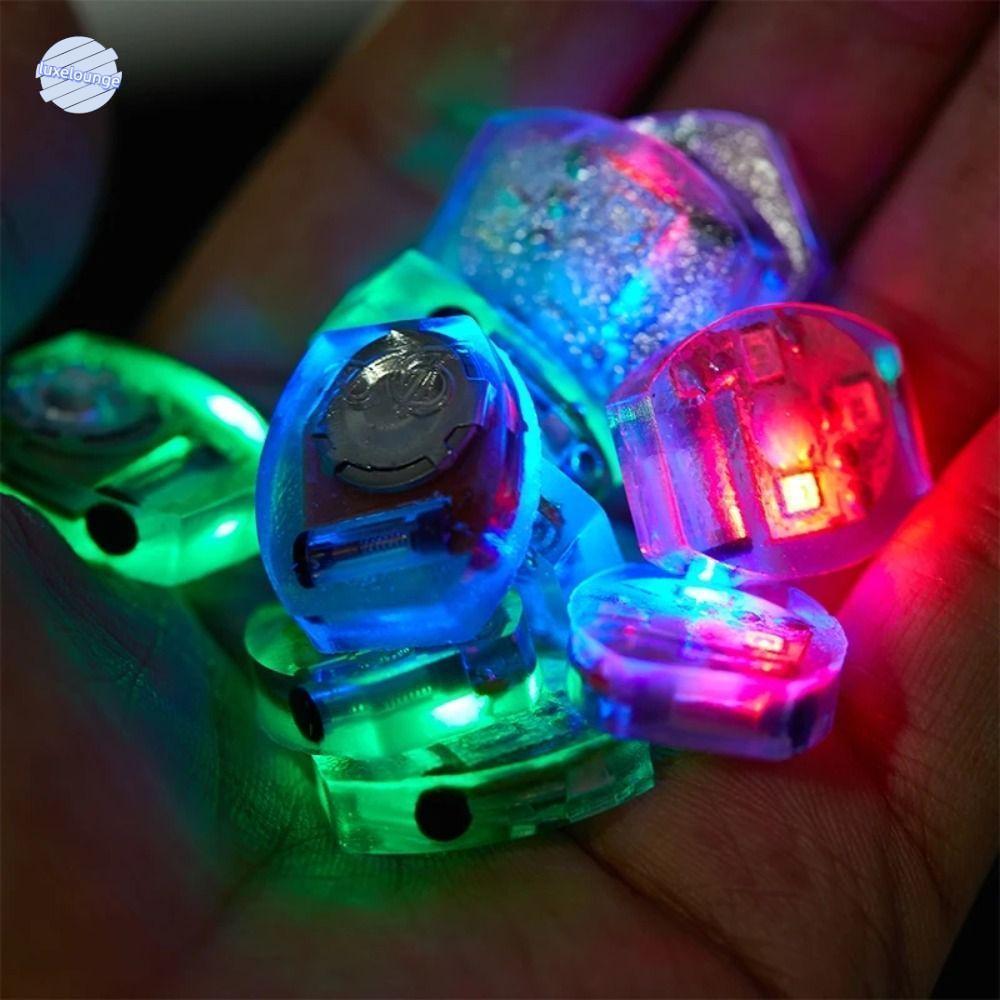 LUXELUNGE ไฟรองเท้า LED 10 ชิ้น, โคมไฟอิเล็กทรอนิกส์การเคลื่อนไหวเรืองแสงพลาสติก, การตกแต่งรองเท้า ไฟสั่นเรืองแสงขนาดเล็ก Diy ของเล่น