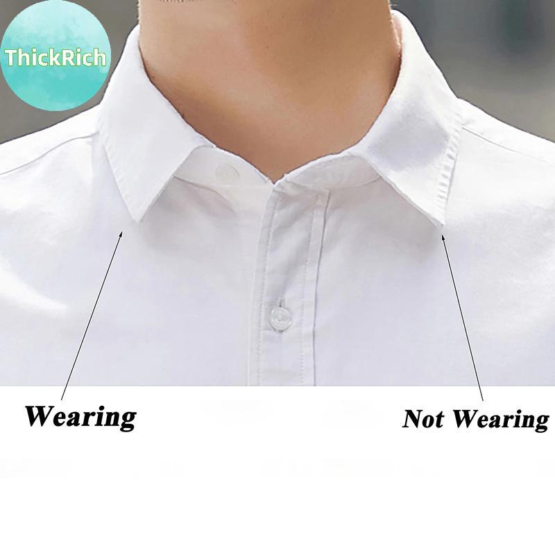 ThickRich 2 ชิ้น Collar Stay Stiffeners กระดูกสําหรับ Bussness Party เสื้อผู้ชายเงิน Gold COLLAR สนั