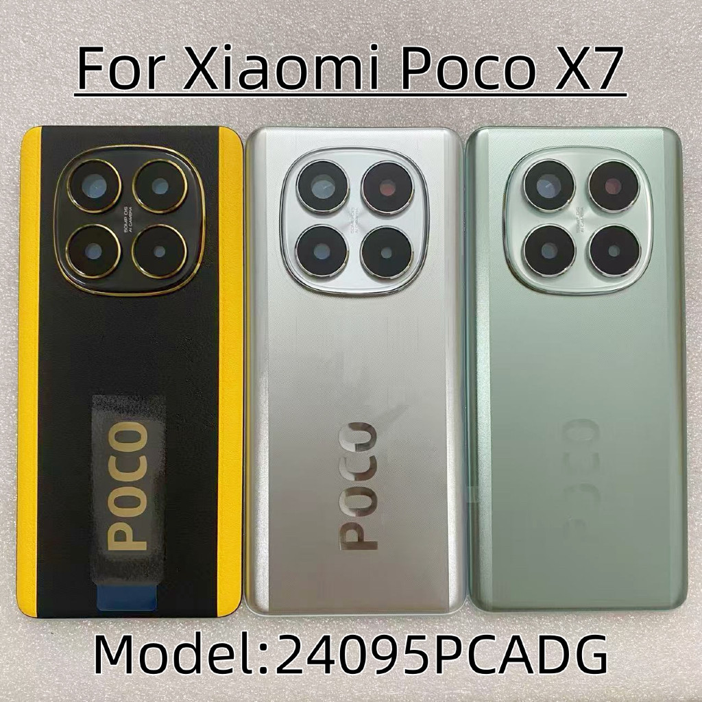 สําหรับ Xiaomi Poco X7 ฝาครอบแบตเตอรี่แผงด้านหลังด้านหลังกรณีเปลี่ยนแบตเตอรี่