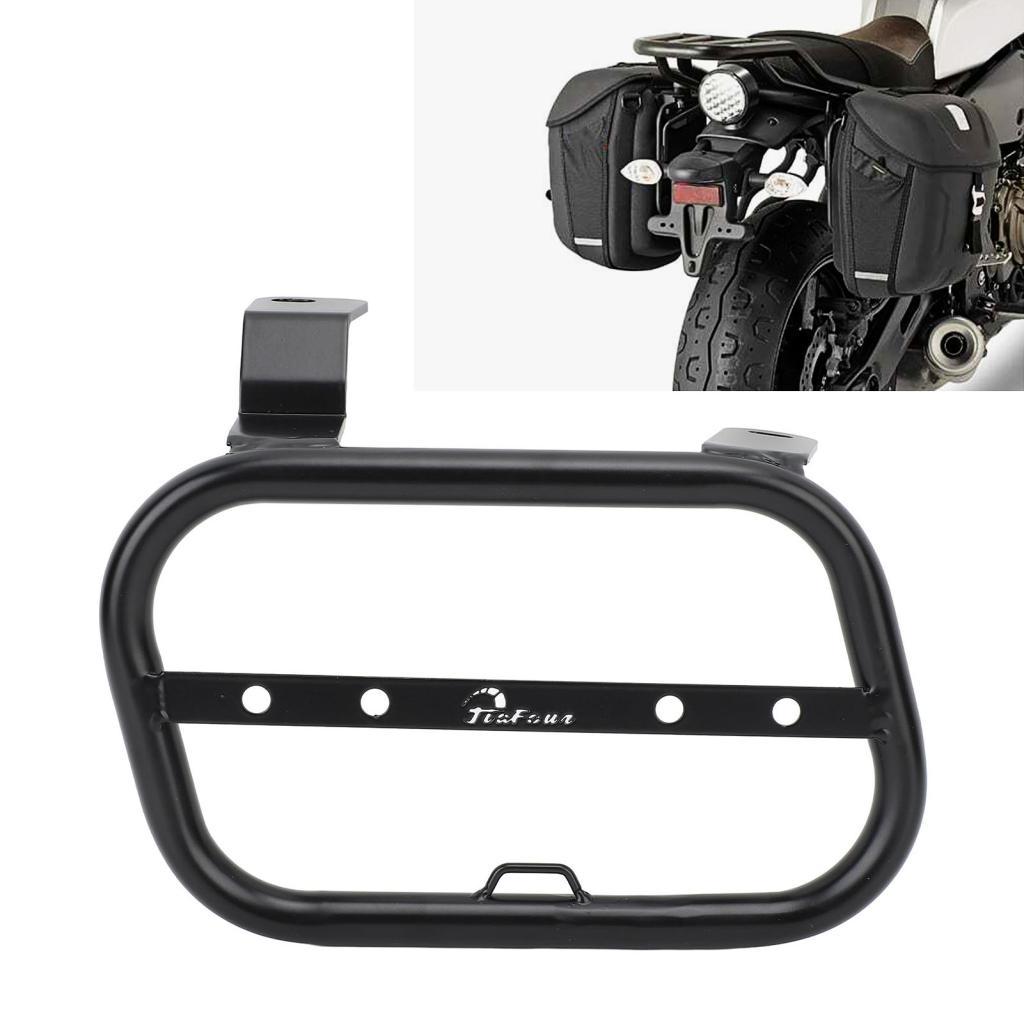 Houglamn รถจักรยานยนต์ Trunk กระเป๋าสนับสนุน Bracket Extra Storage 16 มม.ท่อเหล็ก Saddlebag ด้านข้าง