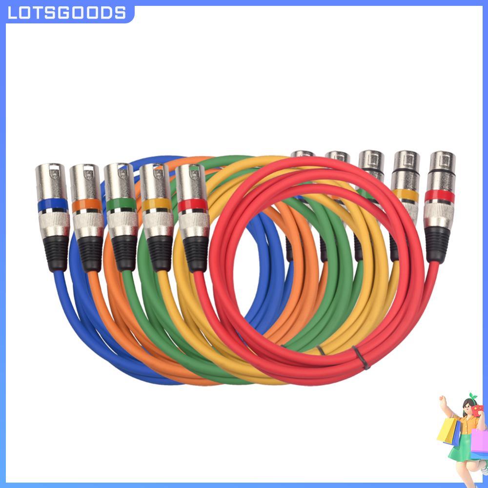 [จัดส่งในพื้นที่] 5 ชิ้น 3เข็มหมุด xlr ชายกับ xlr หญิงสายสัญญาณเสียงไมโครโฟนผสมอะแดปเตอร์สายไฟ