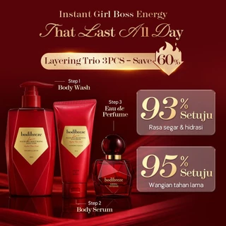 Bodibreze Leona Floral Fragrance Body Care Set 1-4 pcs | Perfume Body Serum Body Wash Lychee Rose Gift Set
