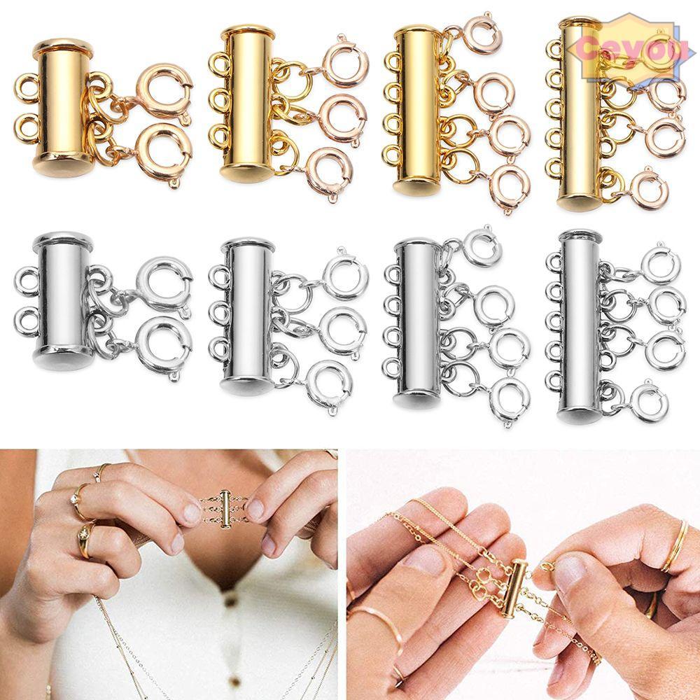 CEU 1 ชิ้นสร้อยคอ Spacer Clasp DIY สร้อยข้อมือแม่เหล็กเครื่องประดับอุปกรณ์เสริมเครื่องประดับ Clasps