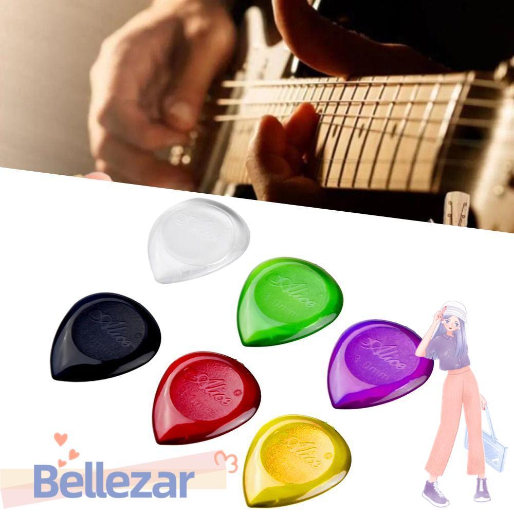 BELLEZAR 6 ชิ้น ปิ๊กกีตาร์, Stubby Fast Picking Electric Bass Guitar Pick, 1/2/3 มม.อุปกรณ์เสริมกีตาร์ ABS