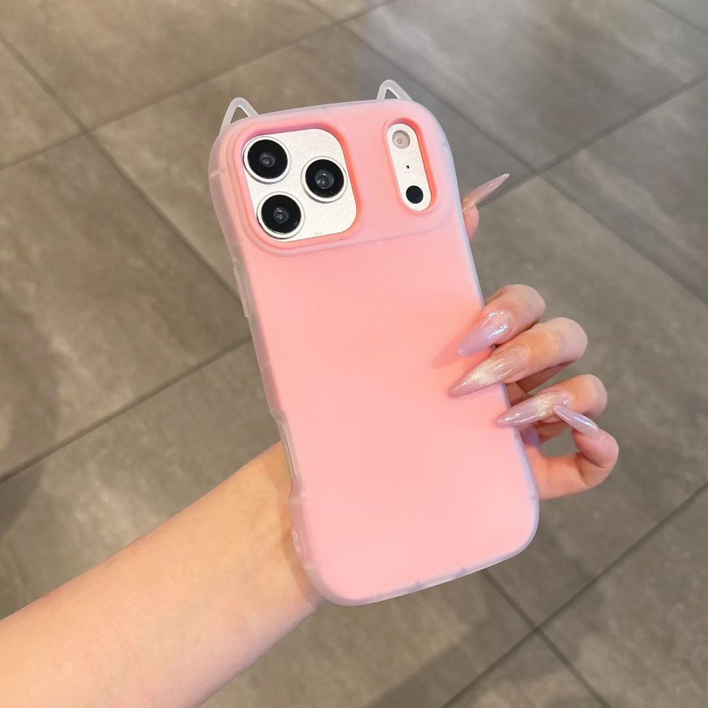 Sweet Pastel Cat Earเคสโทรศัพท์กันกระแทกAnti-Slip MatteสําหรับiPhone 17promax 16 15 Pro Max 14 plus 13 12 11promax