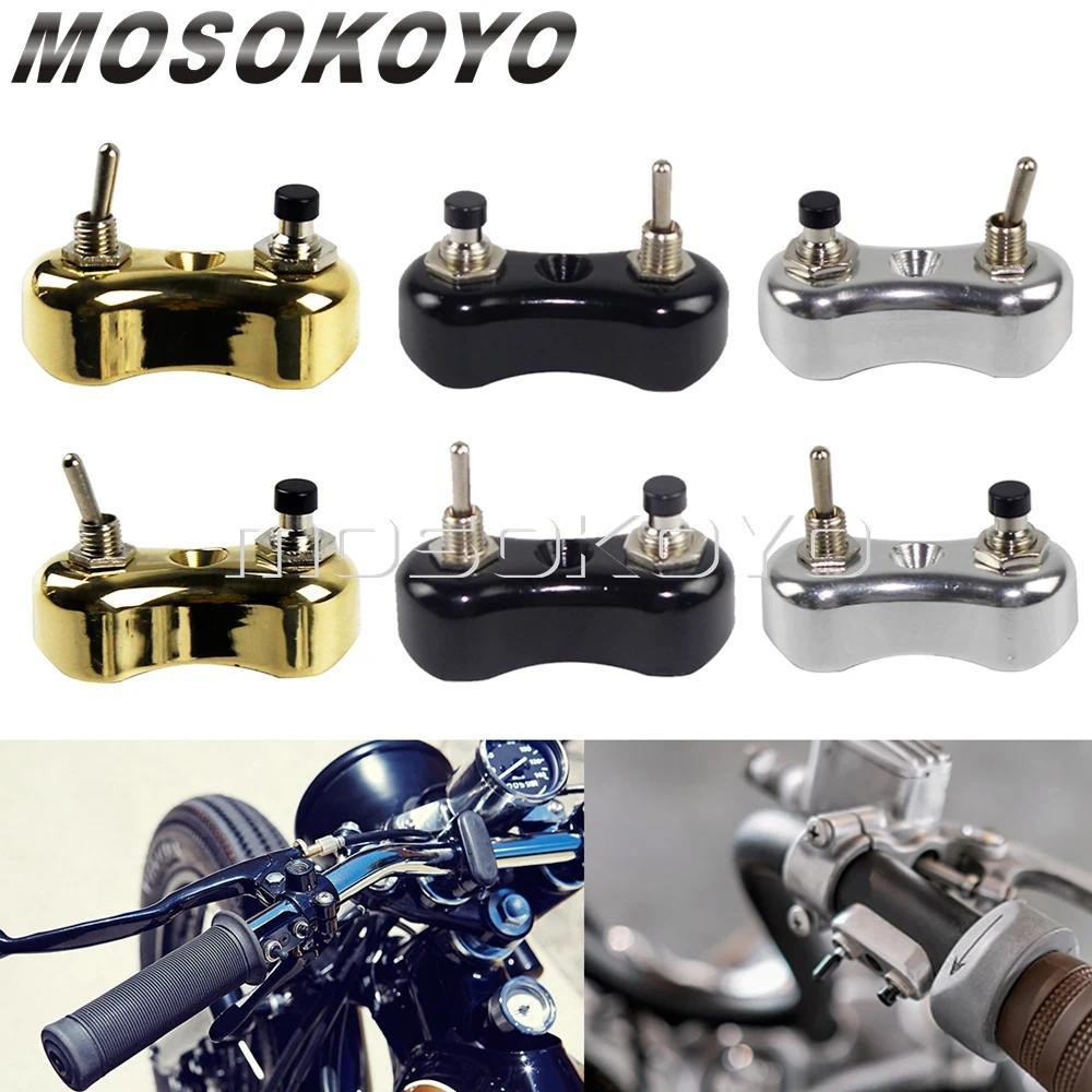 G 7/8" 1" Mini Handlebar Switch Button Light Flasher Horn Switches Block 22mm/25mm Bar Push On Switc