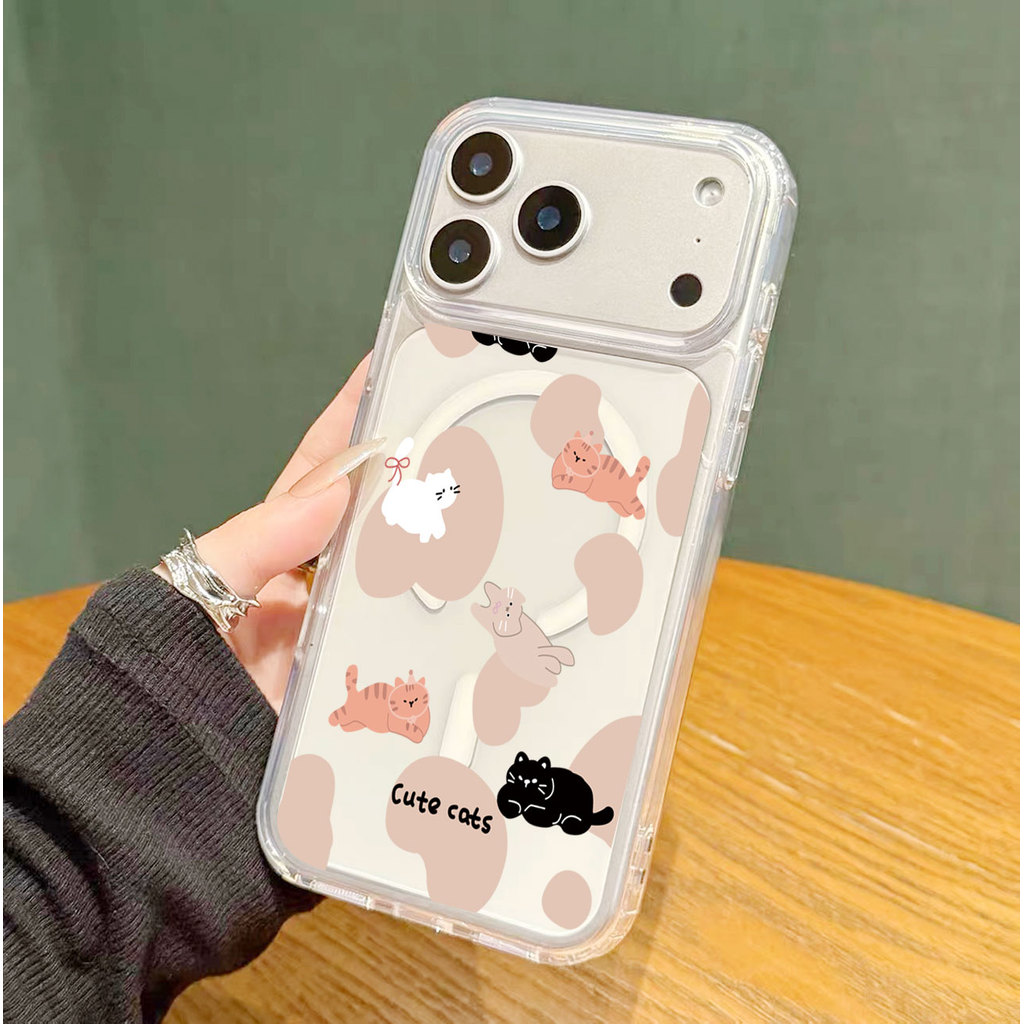 เคส ชาร์จได้ แม่แหล็ก สําหรับ iPhone 17 Promax 16 15 14 13 12 11 Pro Max 17Air Pro 6S 6Plus 7 8 SE2 SE3 7 Plus ลายน่ารัก