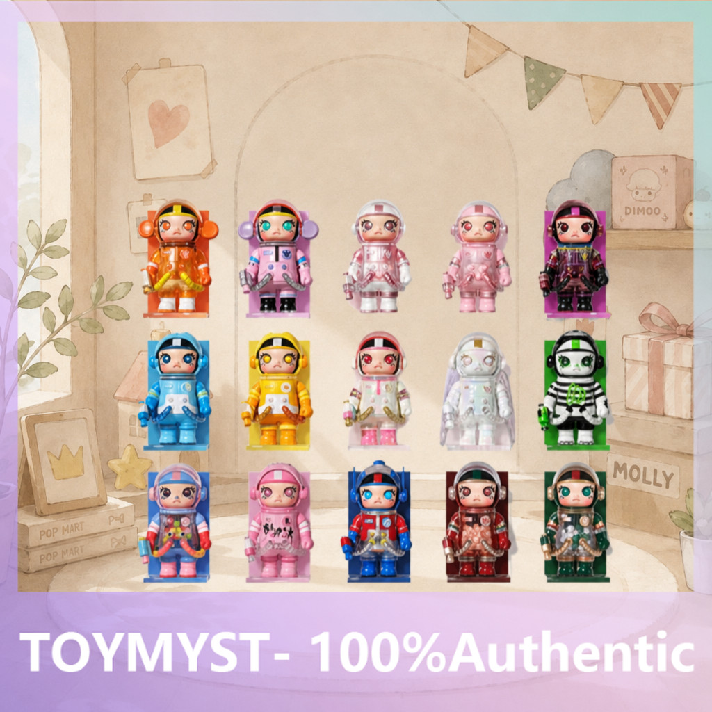 POPMART MEGA MOLLY100% Anniversary v4 Series Mystery Box เวอร์ชั่นแท้ เล่นอินเทรนด์