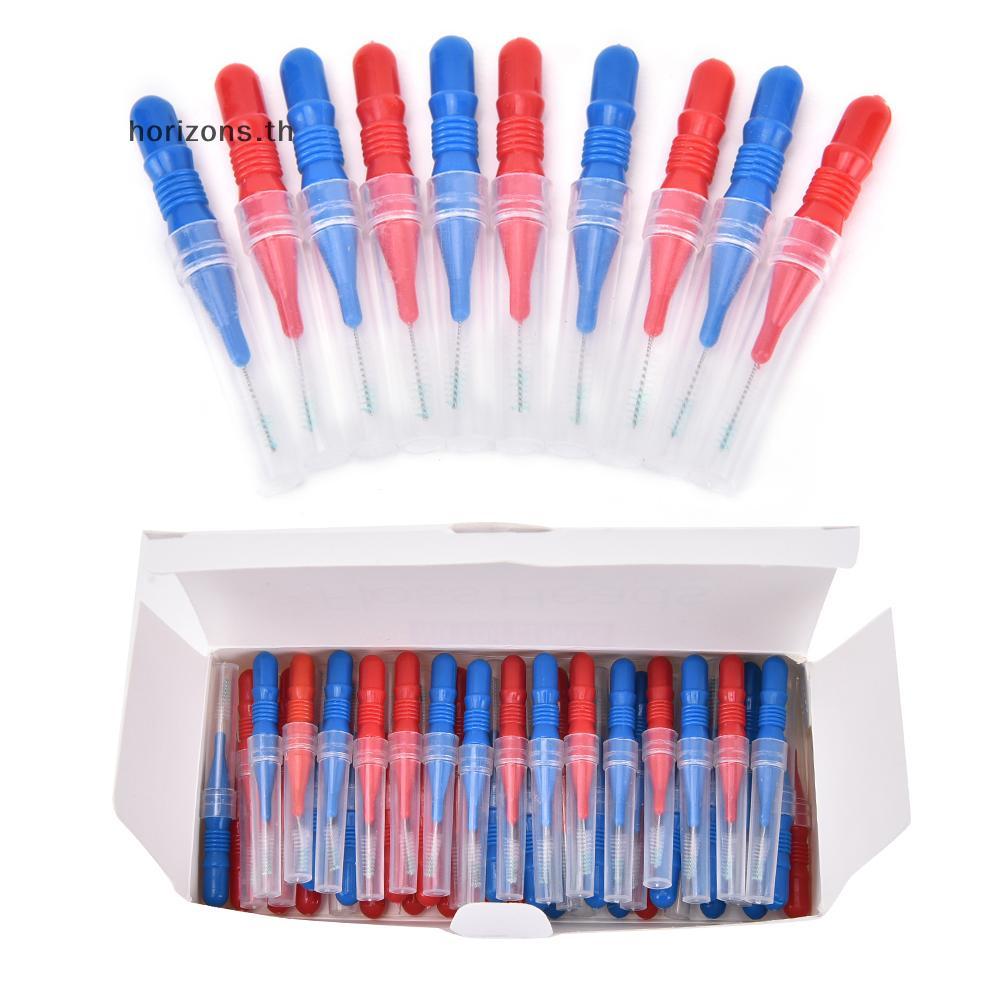 [B&H] 50X Clean Tooth Floss Head Hygiene Plastic Inter Brush Toothpi {th}