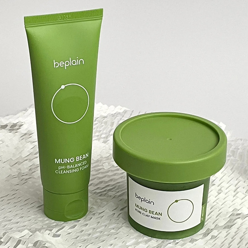 Beplain Mung Bean Pore Clay Mask 120ml มาส์กดินถั่วเขียว ขจัดสิวหัวดำ ลึกถึงรูขุมขน เกาหลี