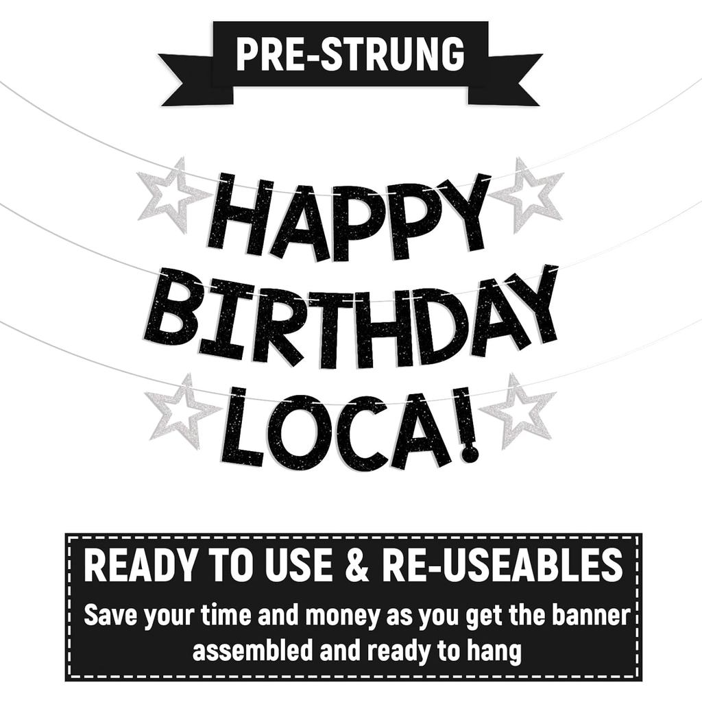 Happy Birthday Loca Bday Decor, Vampire Birthday Party ตกแต่งสําหรับผู้หญิงผู้ชาย 18th 21st 25th 30t
