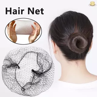 [GZ] 50 ชิ้น Hairnet ตาข่ายคลุมผมยืดหยุ่น 30/50/60 ซม. สําหรับรวบผมหางม้า อุปกรณ์เสริมผม COD