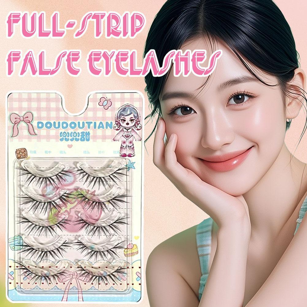 French Little Coral Slander ขนตาปลอม Natural Volume Ultra-thin Lash Band G6j3