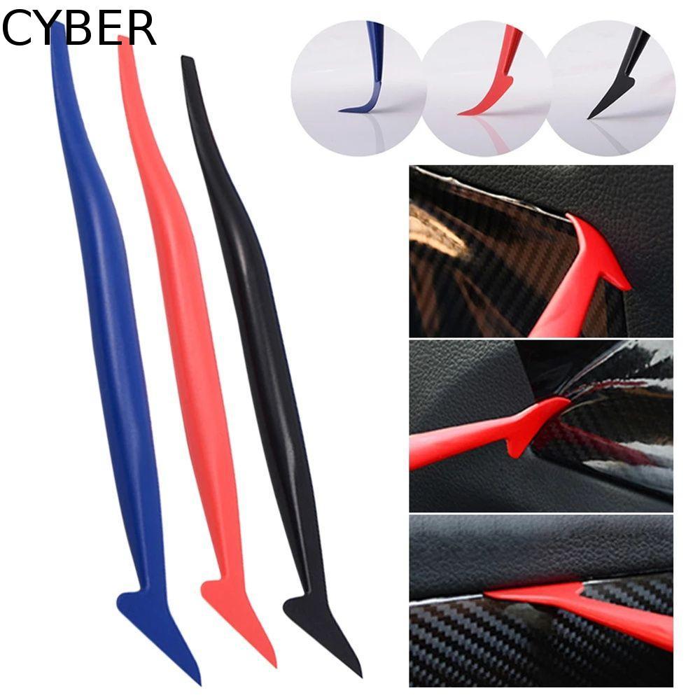 CYBER Squeegee Scraper ความแข็งที่แตกต่างกันทนทานสติกเกอร์ห่อคาร์บอนไฟเบอร์สติกเกอร์ Tint ทําความสะอาดเครื่องมือสติกเกอร์รถไวนิลห่อเครื่องมือ