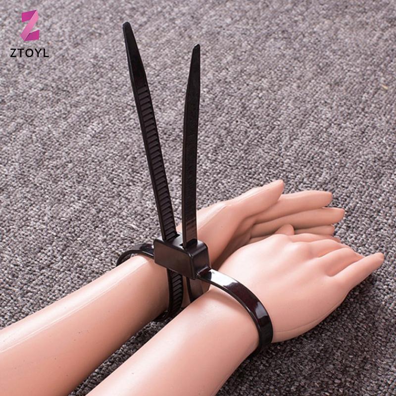 [ZTO-t] Flex Cuffs พลาสติกไนลอนทิ้ง Zip Tie ความเหนียวสาย Handcuff การรักษาความปลอดภัยสาธารณะการบังคับใช้สวน