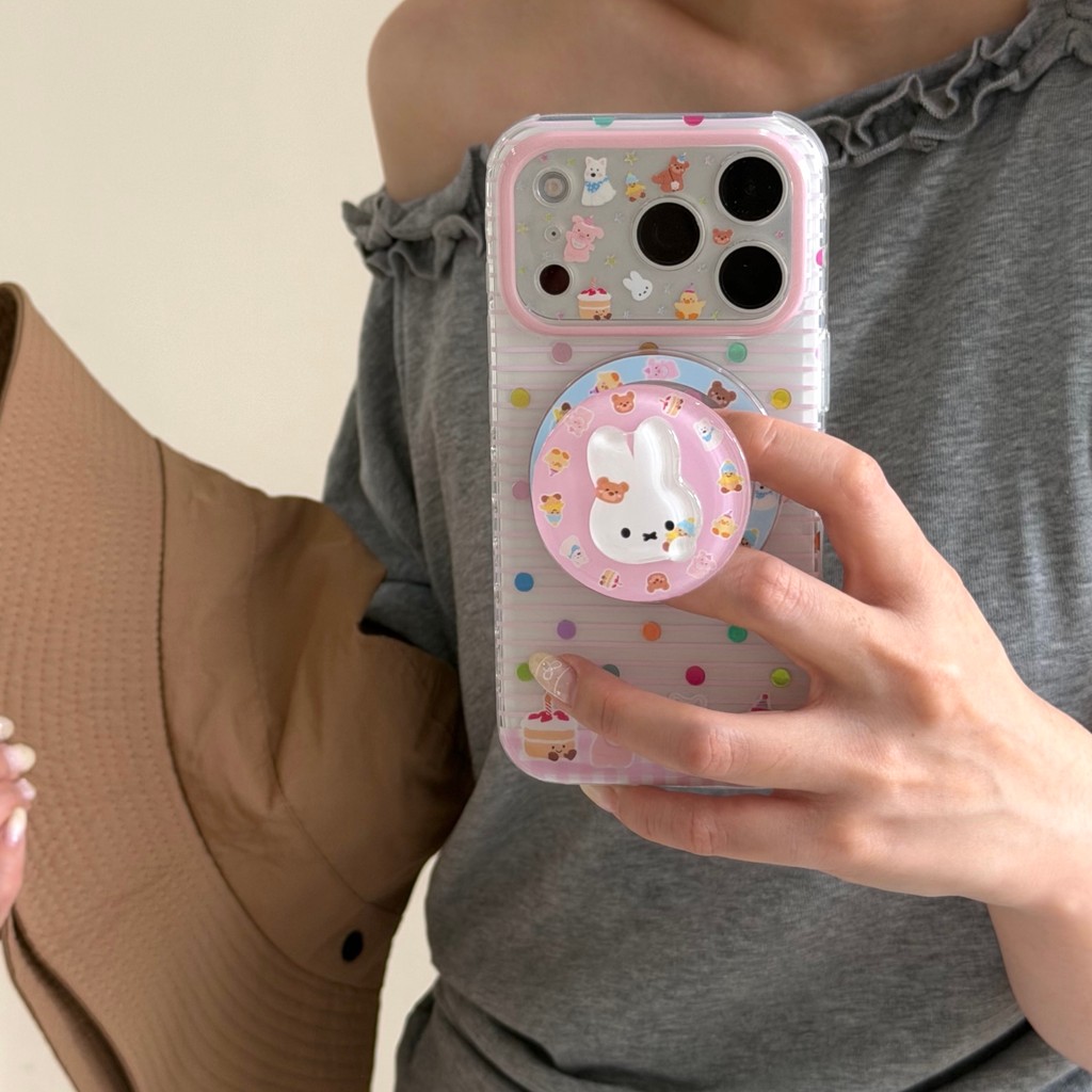 Ins iPhone กรณี Anti Slip น่ารักการ์ตูนแฟชั่นสําหรับ iPhone 17ProMax 17Pro 17 16ProMax 16Pro 16 15ProMax 15Pro 15 14ProMax 14Pro 14 13ProMax 13Pro 13