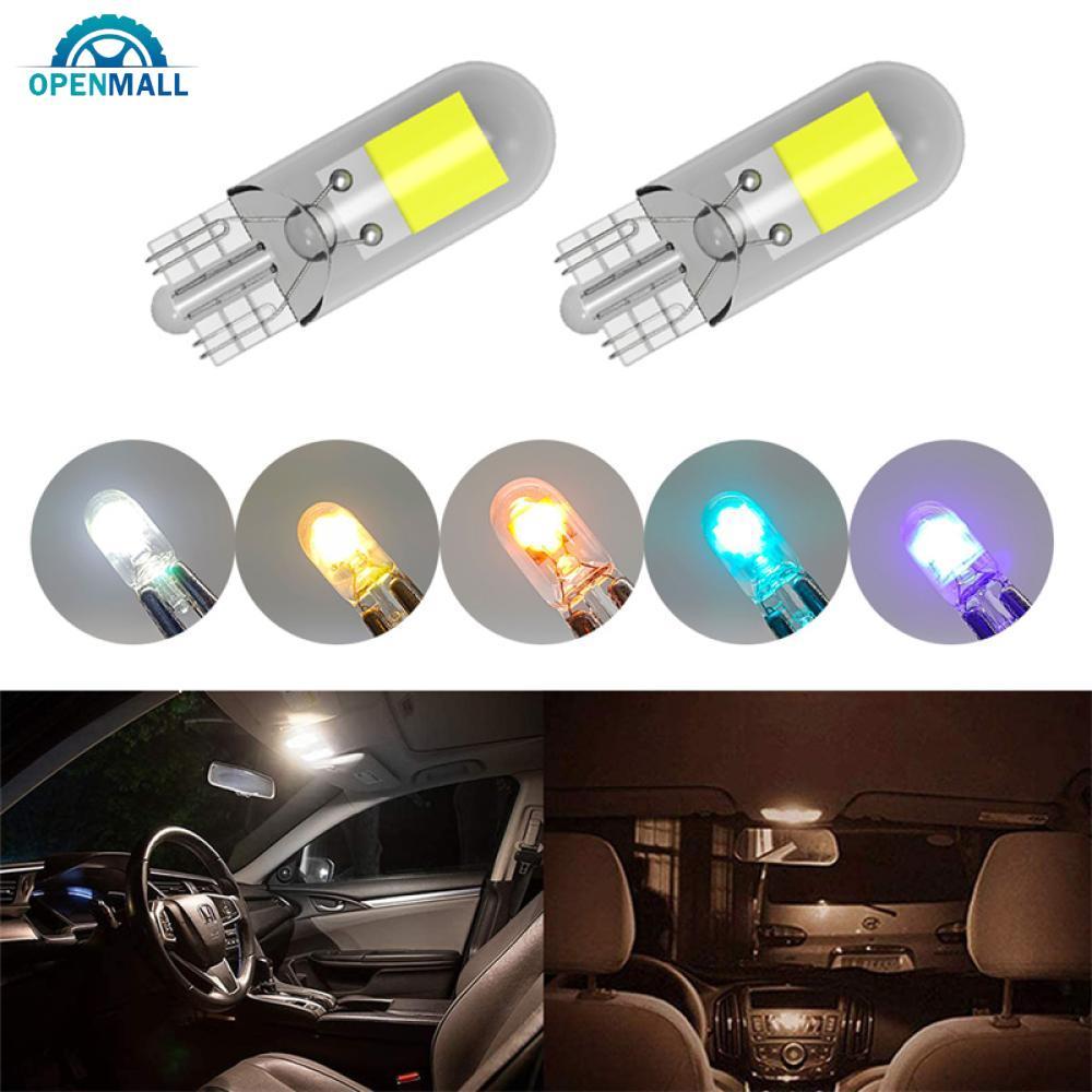 OPENMALL 2 ชิ้น W5W LED T10 COB อัพเกรด Pop รถหลอดไฟ High Bright ไดรฟ์ฟรี Wedge Dome อ่านโคมไฟ 12 โว