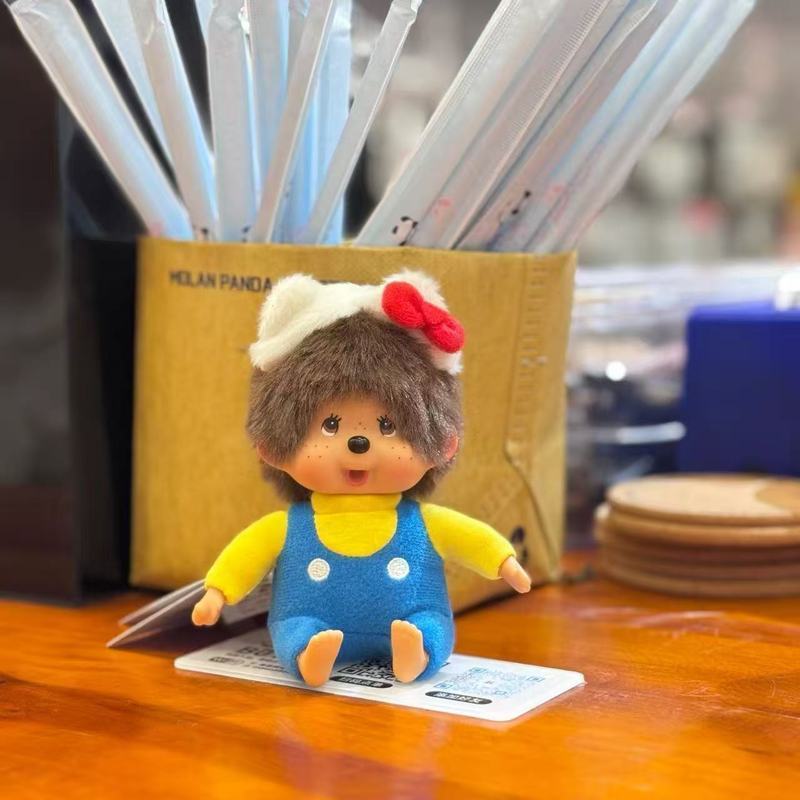 monchichi พวงกุญแจ ม่อนชิชิเบบี้ ตุ๊กตาม่อนชิชิ monchichi x sanrio hello kitty Keychain monchhichi b