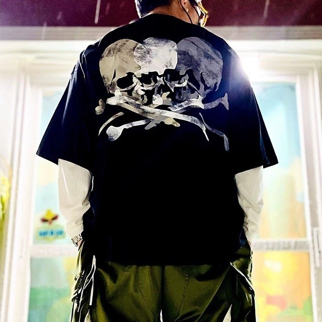 Mastermind mmj Japan Dark Three Skull Ghost WORLD High Street หลวม MMJ เสื้อยืดคอกลมแขนสั้น
