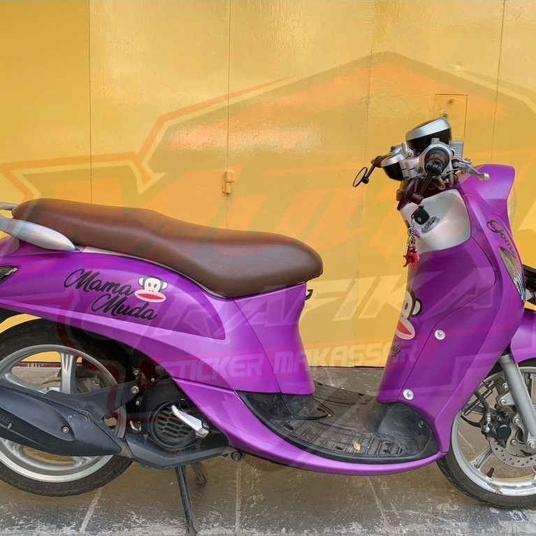 YAMAHA FINO สติ๊กเกอร์ติดมอเตอร์ไซค์ Fino Plain Lilac สีและลวดลายสติ๊กเกอร์อเนกประสงค์กันน้ํา