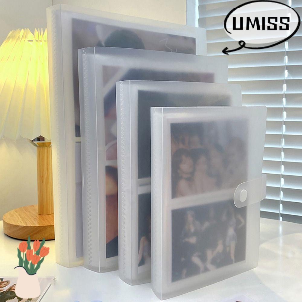 UMISS อัลบั้มรูป 1 ชิ้น, ที่ใส่การ์ดรูปภาพ PVC, Creative 3/4/5/6/7 นิ้วโปร่งใส 80/160 สล็อต Photocard Holder Idol Star