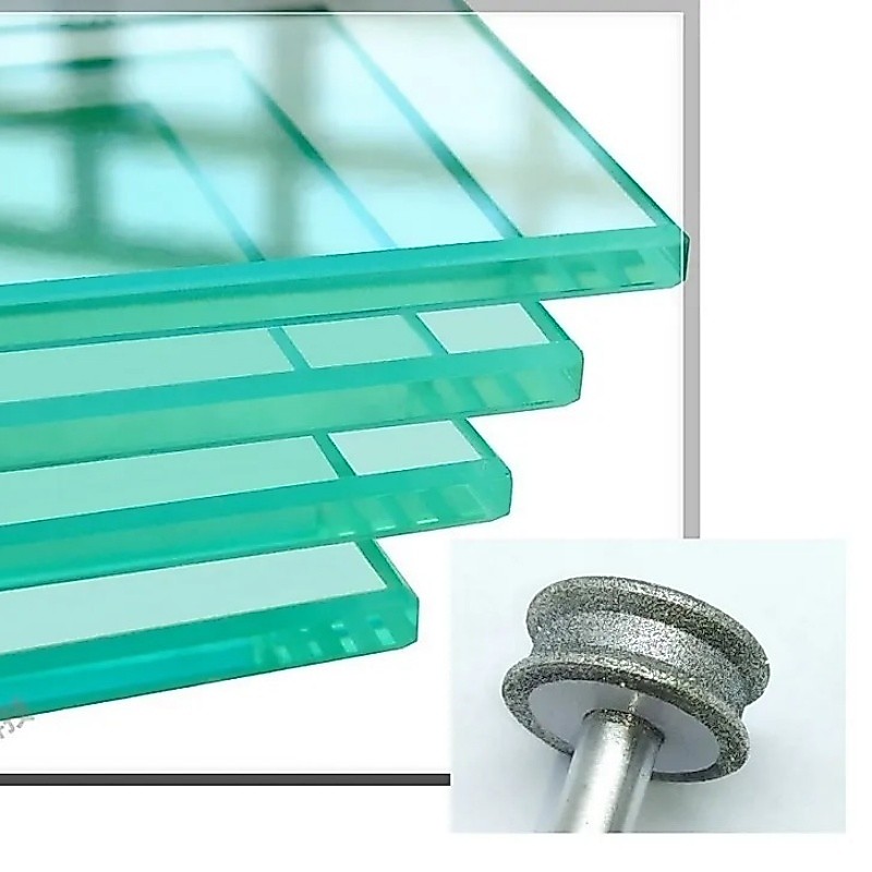 ใหม่ 3-20 มม.เพชรบดล้อแผ่นขัดสําหรับแก้วเครื่องบินตรงขอบ Chamfering 6 มม.Shank